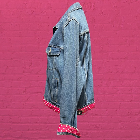 Wrangler Hero Cute Modified Denim Jacket! M/L - Picture 3 of 7
